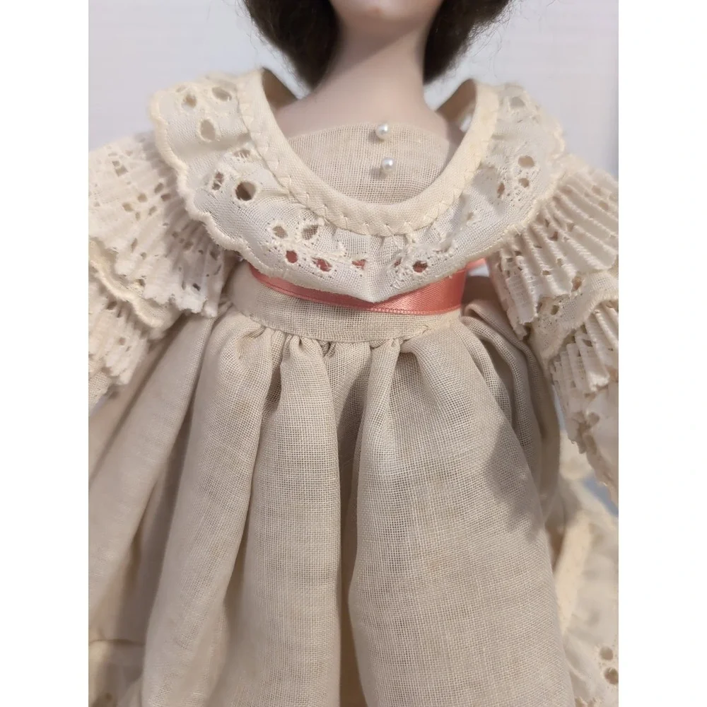 Vintage Porcelain Doll With‎ Stand